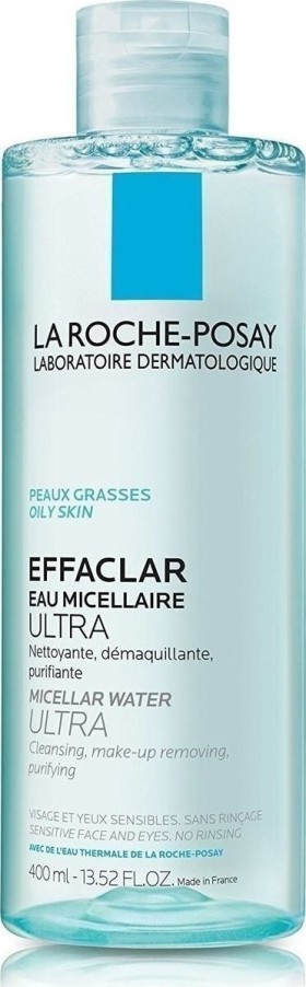 La Roche Posay Effaclar Micellar Water Καθαριστική Λοσιόν Προσώπου 400ml