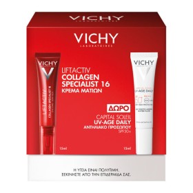 Vichy Promo Pack Liftactiv Collagen Specialist 16 Κρέμα Ματιών 15ml + Δώρο Αντηλιακό Προσώπου UV-Age Daily SPF50+ 15ml