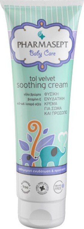 Pharmasept Tol Velvet Baby Soothing Cream Κρέμα Ενυδάτωσης για Πρόσωπο & Σώμα 150ml