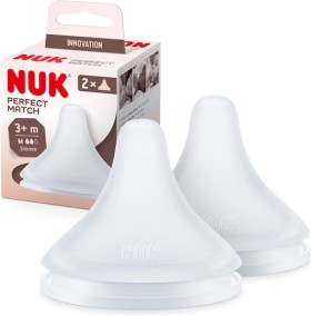 Nuk Perfect Match Θηλή Σιλικόνης Μεσαίας Ροής για 3+ μηνών Μέγεθος M 2τμχ