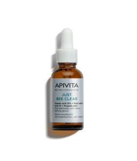 Apivita Just Bee Clear Serum Ορός Λείανσης Για Ατέλειες & Σημάδια Ακμής 30ml