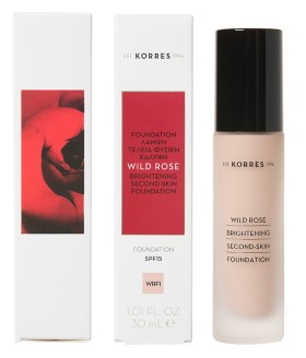 Korres Wild Rose Foundation SPF15 WRF1  Άγριο Τριαντάφυλλο Make-Up 30ml