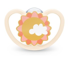 Nuk Space Πιπίλα Σιλικόνης Μπεζ Ήλιος 6-18m