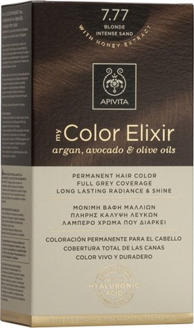 Apivita My Color Elixir Βαφή Μαλλιών 7.77 Ξανθό Έντονο Μπεζ