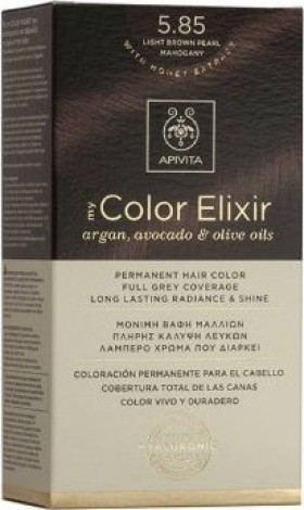 Apivita My Color Elixir Βαφή Μαλλιών 5.85 Καστανό Ανοιχτό Περλέ