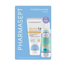 Pharmasept Promo Heliodor Baby Sun Cream spf50 Βρεφική Αντηλιακή Κρέμα Υψηλής Προστασίας 100ml+ Δώρο Mild Bath 100ml