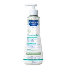 Mustela Stelatopia+ Lipid Replenishing Cream Κρέμα Αναπλήρωσης Λιπιδίων Κατά του Κνησμού για Πρόσωπο & Σώμα 300ml