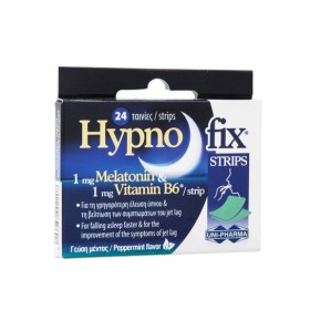 Uni-Pharma Hypno Fix Strips Συμπλήρωμα για τον Ύπνο με Μελατονίνη, 24 ταινίες