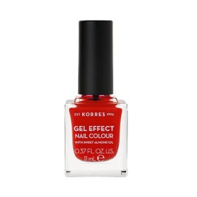 Korres Gel Effect Nail Colour 48 Coral Red Βερνίκι Νυχιών με Αμυγδαλέλαιο 11ml