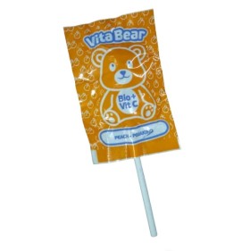 VitaBear Γλειφιτζούρι Βιολογικό με Χυμούς Φρούτων με Γεύση Ροδάκινο 1τεμ