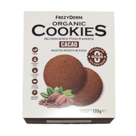 Frezyderm Organic Cookies Cacao Βιολογικά Μπισκότα με Κακάο Χωρίς Ζάχαρη 135g