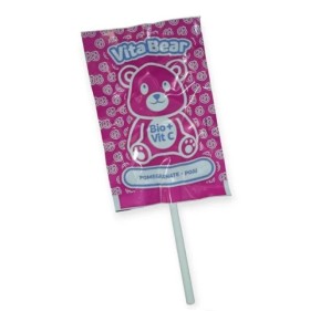 VitaBear Γλειφιτζούρι Βιολογικό με Χυμούς Φρούτων με Γεύση Ρόδι 1τεμ