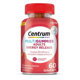 Centrum MultiGummies Adult Energy Release Πολυβιταμίνη Ενηλίκων για Ενέργεια με Γεύση Φρούτα του Δάσους 60 ζελεδάκια