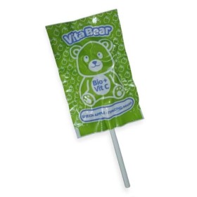 VitaBear Γλειφιτζούρι Βιολογικό με Χυμούς Φρούτων με Γεύση Πράσινο Μήλο 1τεμ