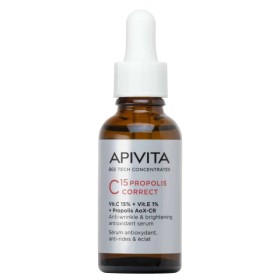 Apivita Bee Tech Concentrates C15 Propolis Correct Αντιρυτιδικός και Αντιοξειδωτικός Ορός Λάμψης με Πρόπολη και Βιταμίνη E & C 30ml