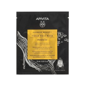Apivita Express Beauty Tissue Face Mask Mastic Tissue Μάσκα Προσώπου Μαστίχα για Σύσφιξη & Αίσθηση Lifting 15ml