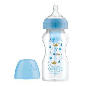 Dr. Browns Options+ Anti-colic Πλαστικό Μπιμπερό με Φαρδύ Λαιμό Κατά των Κολικών 270ml για 0+ μηνών - Μπλε