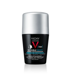 Vichy Homme Invisible Resist 72H Ανδρικό Αποσμητικό Roll-On Κατά των Σημαδιών & της Έντονης Εφίδρωσης 50ml