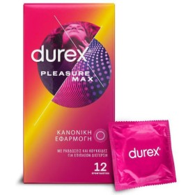 Durex Pleasuremax Προφυλακτικά με Ραβδώσεις & Κουκκίδες 12τμχ