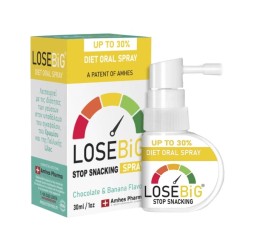 Losebig Stop Snacking Diet Oral Sprayl Chocolate & Banana Στοματικό Σπρέυ κατά της Λιγούρας 30ml