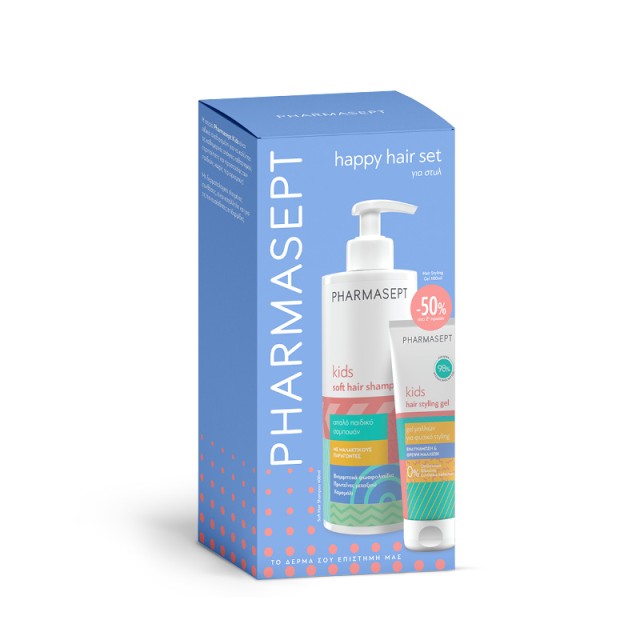 Pharmasept Promo Kids Soft Hair Shampoo 400ml & & Kids Hair Styling Gel 100ml με Έκπτωση 50% στο 2ο Προϊόν