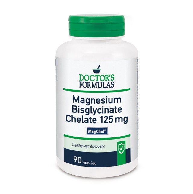 Doctors Formulas Magnesium Bisglycinate Chelate 125mg Συμπλήρωμα Διγλυκινικού Μαγνησίου 90caps