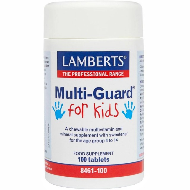 Lamberts Multi-guard for Kids Μασώμενη Πολυβιταμίνη για Παιδιά 100tabs