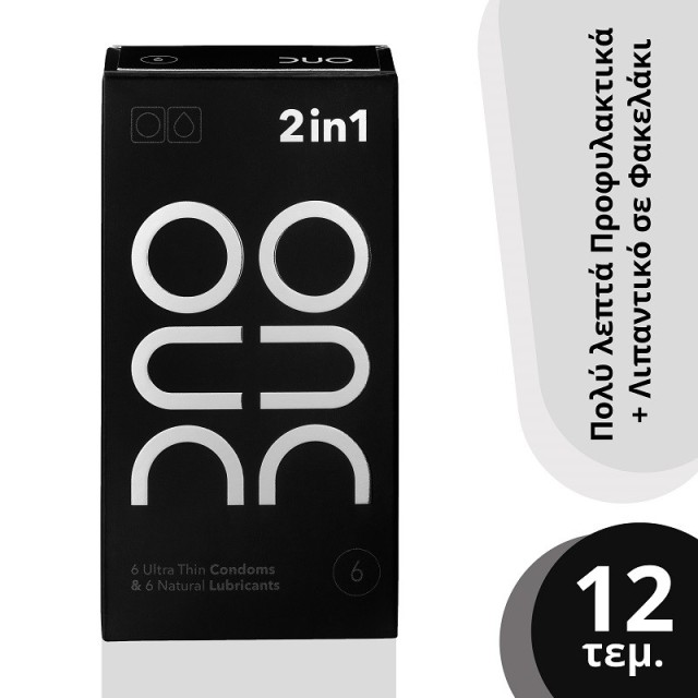 Duo 2 in 1 Utlra Thin Προφυλακτικά 6Τμχ & Lubricant Λιπαντικό Gel 6 X 2ml