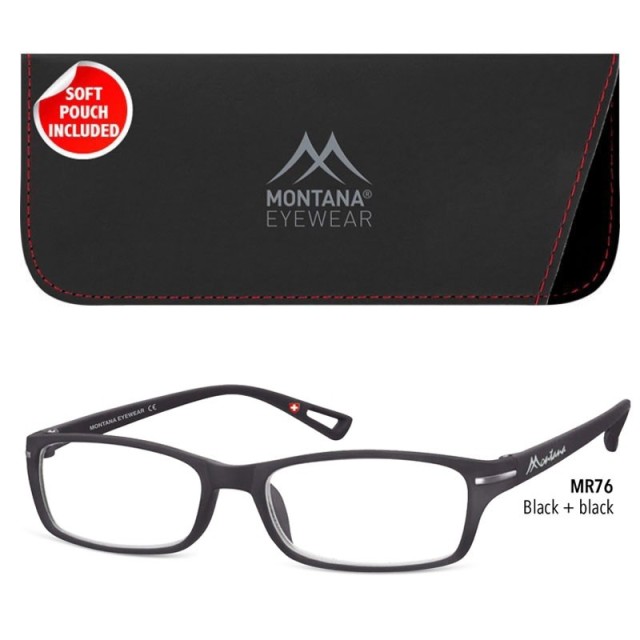 Montana Eyewear MR76 Γυαλιά Πρεσβυωπίας +1.50 Βαθμών, Χρωματος Μαύρο Ματ