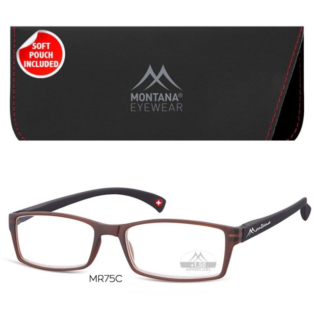 Montana Eyewear MR75C Γυαλιά Πρεσβυωπίας +3.00 Βαθμών, Χρωματος Καφέ-Μαύρο
