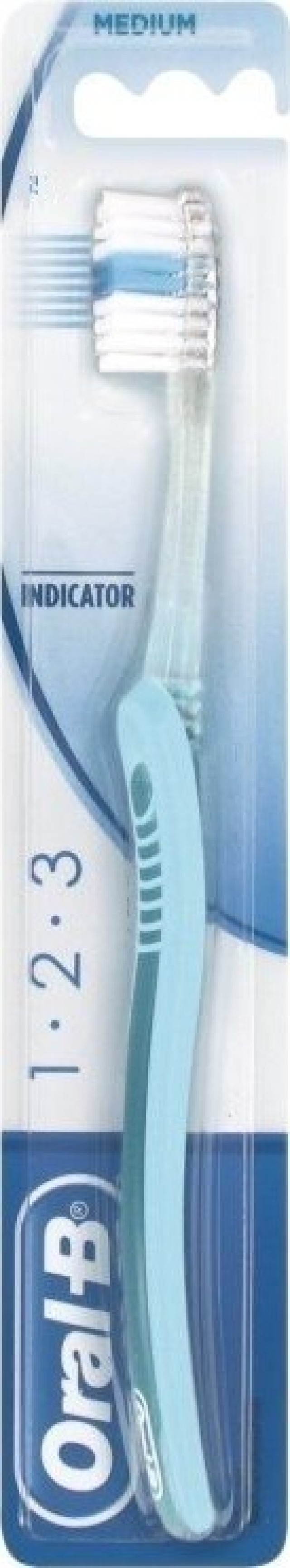 Oral-B 123 Indicator 40 Medium Μέτρια Οδοντόβουρτσα,Γαλάζια 1τμχ