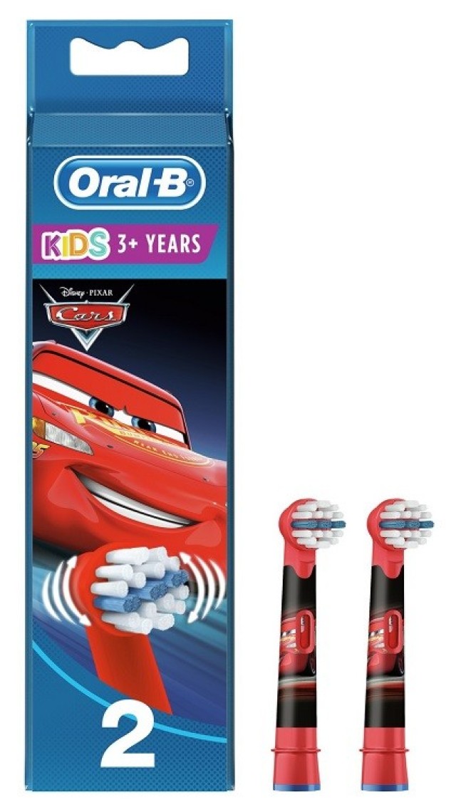 Oral-B Kids Disney Cars Ανταλλακτικές Κεφαλές Ηλεκτρικής Οδοντόβουρτσας για Παιδιά 3+ Ετών 2τεμ.