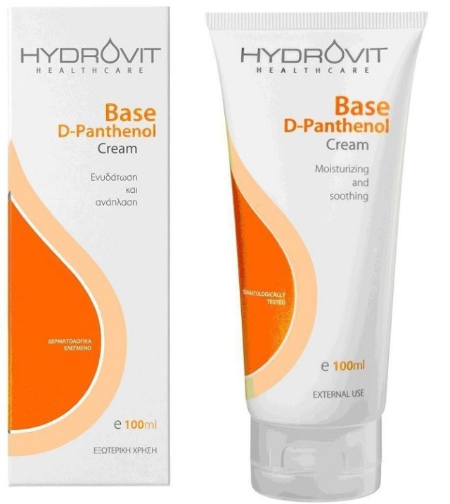 Hydrovit Base D-Panthenol Cream για Ενυδάτωση και Ανάπλαση της Επιδερμίδας 100ml