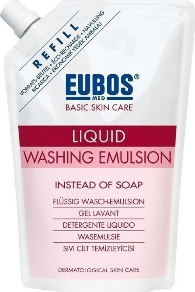 Eubos Liquid Red Washing Emulsion Refill Ανταλλακτικό Υγρό Καθαρισμού για τον Καθημερινό Καθαρισμό Προσώπου & Σώματος 400ml