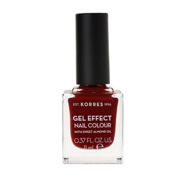 Korres Gel Effect Nail Colour 59 Wine Red Βερνίκι Νυχιών με Αμυγδαλέλαιο 11ml