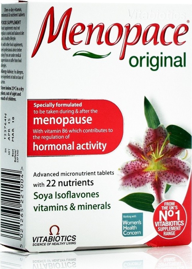 Vitabiotics Menopace Original Συμπλήρωμα Διατροφής για τα Συμπτώματα της Εμμηνόπαυσης 30tabs
