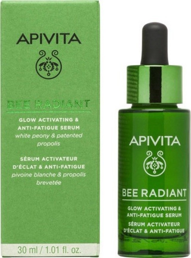 Apivita Bee Radiant Serum Ορός Ενεργοποίησης Λάμψης για Ξεκούραστη Όψη με Λευκή Παιώνια & Πρόπολη 30ml