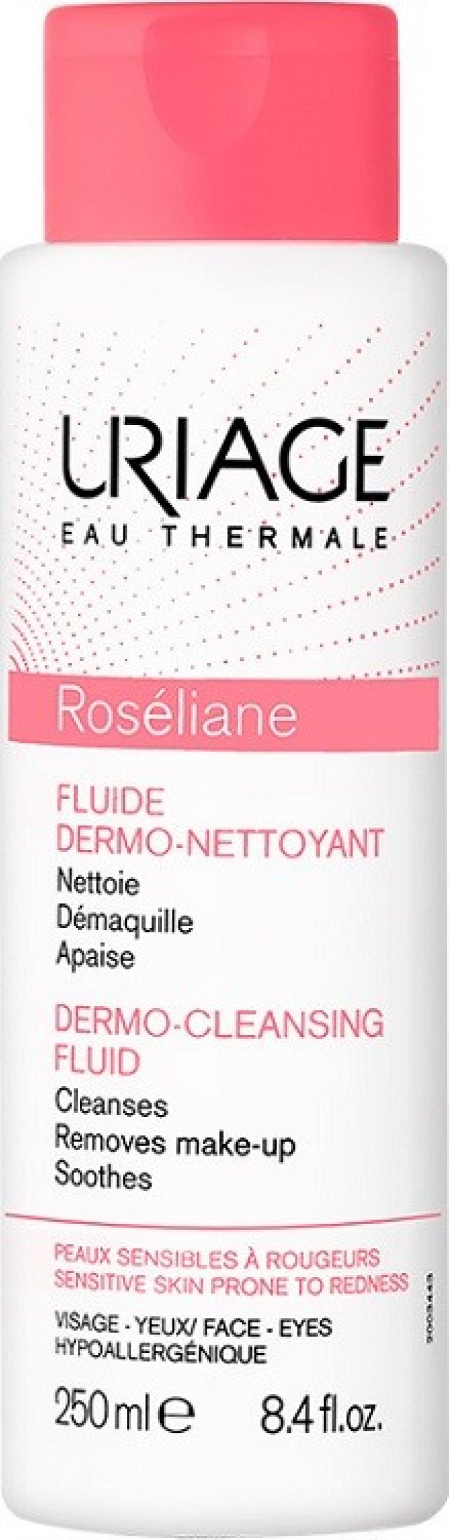 Uriage Roseliane Dermo-Cleansing Fluid Λεπτόρρευστη Λοσιόν Καθαρισμού Προσώπου & Ματιών 250ml