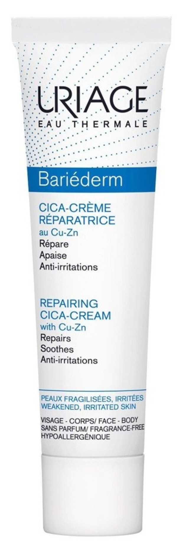 Uriage Bariederm Cica-Cream με Cu-Zin Προστατευτική Αναπλαστική Κρέμα για Ευαίσθητες Επιδερμίδες για Πρόσωπο & Σώμα 40ml