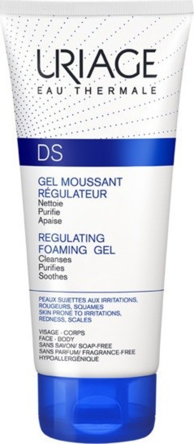 Uriage DS Regulating Foaming Gel Τζελ Καθαρισμού Προσώπου, Σώματος & Μαλλιών Για Σμηγματορροϊκή Δερματίτιδα 150ml