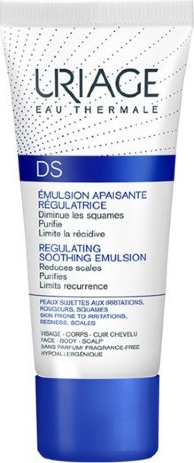 Uriage DS Regulating Soothing Emulsion Ρυθμιστική Κρέμα Προσώπου & Σώματος Για Σμηγματορροϊκή Δερματίτιδα 40ml