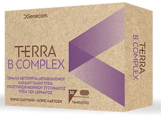 Genecom Terra B-Complex Συμπλήρωμα Διατροφής με Βιταμίνες του Συμπλέγματος Β 30tabs
