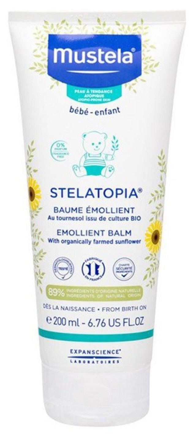Mustela Stelatopia Emolllient Balm Μαλακτικό Βάλσαμο Προσώπου & Σώματος για Ατοπικό Δέρμα 200ml
