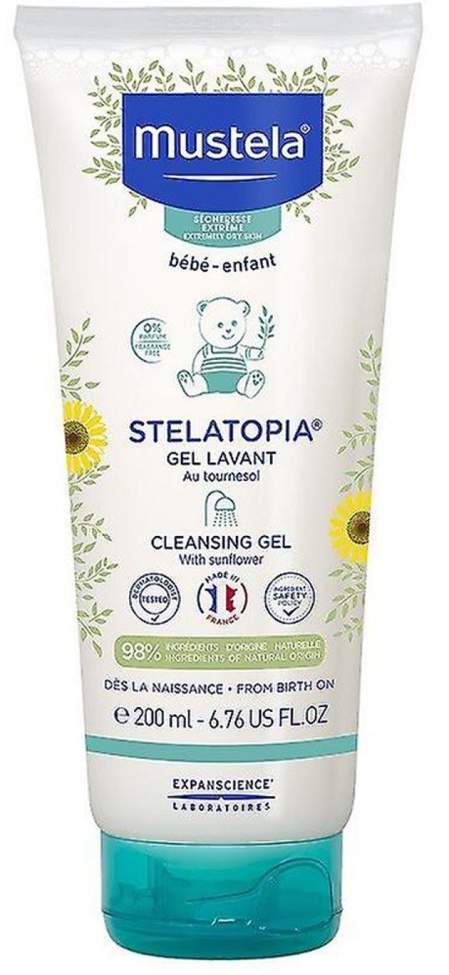 Mustela Stelatopia Cleansing Gel Αφροντούς για Σώμα & Μαλλιά 200ml