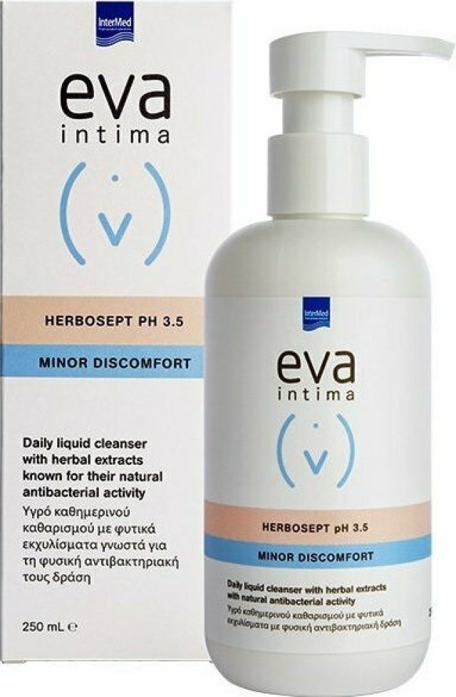 Intermed Eva Intima Herbosept pH 3.5 Υγρό Καθημερινού Καθαρισμού με Φυτικά Εκχυλίσματα και Φυσική Αντιβακτηριακή Δράση 250ml