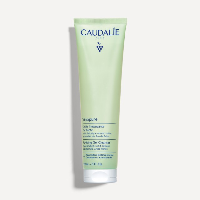 Caudalie Vinopure Purifying Gel Cleanser Τζελ Καθαρισμού Προσώπου για Λιπαρές με Τάση Ακμής Επιδερμίδες 150ml