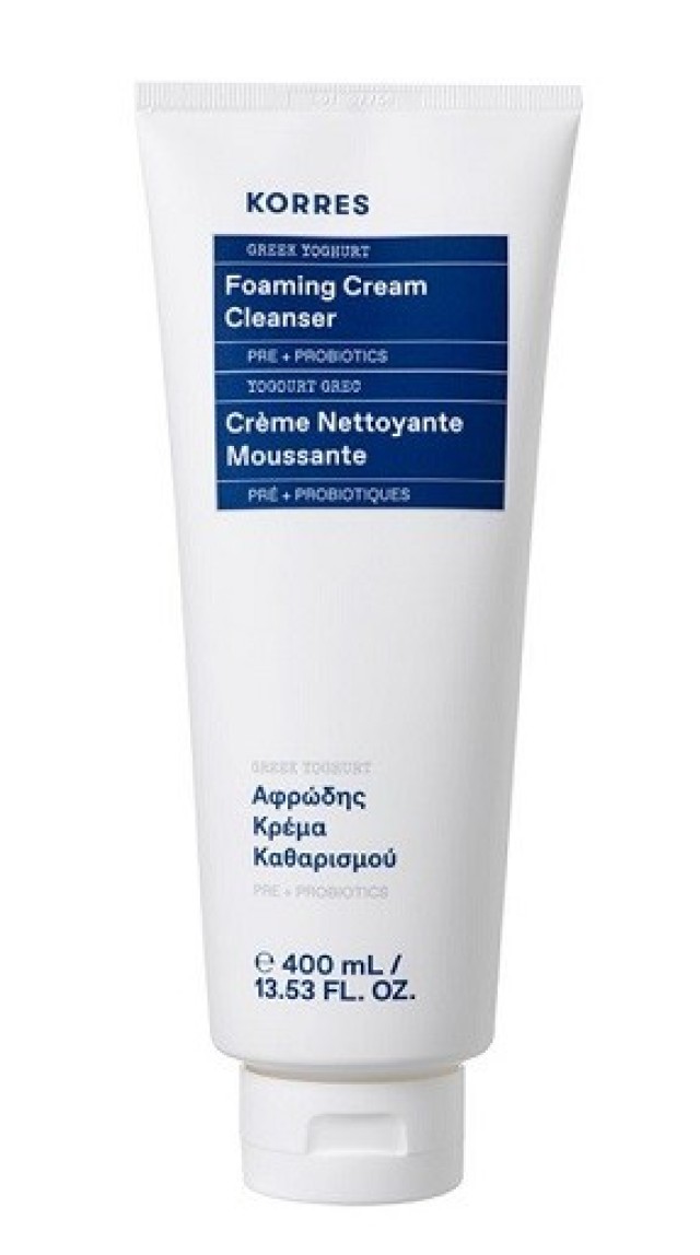 Korres Greek Yoghurt Foaming Cream Cleanser Αφρώδης Κρέμα Καθαρισμού με Γιαούρτι 400ml