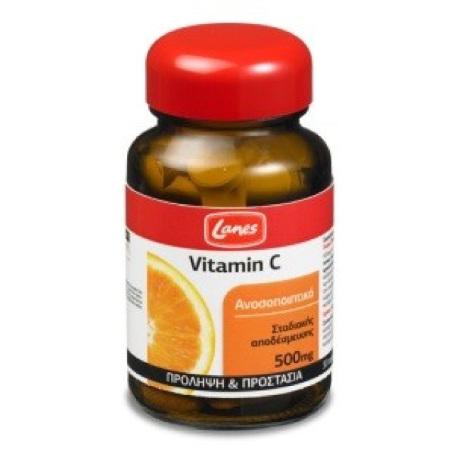 Lanes Vitamin C 500mg Βιταμίνη C Σταδιακής Αποδέσμευσης 30tabs