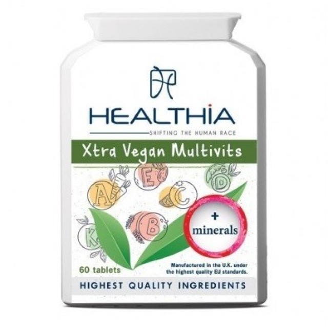 Healthia Xtra Vegan Multivits Συμπλήρωμα Πολυβιταμινών Κατάλληλο για Vegan 60tabs