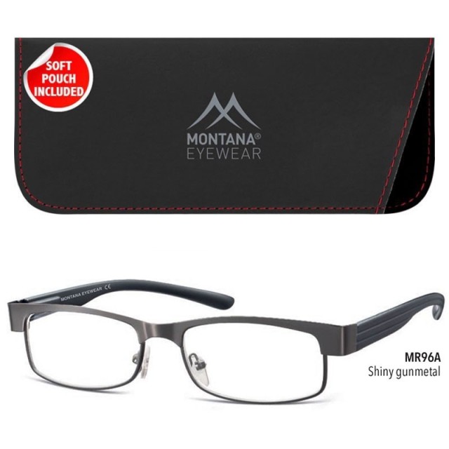 Montana Eyewear MR96A Μεταλλικά Γυαλιά Πρεσβυωπίας +1.00 Βαθμών, Shiny Gunmetal